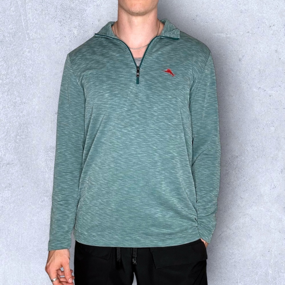 Tommy Bahama quarter zip pullover - Picture 2 of 6